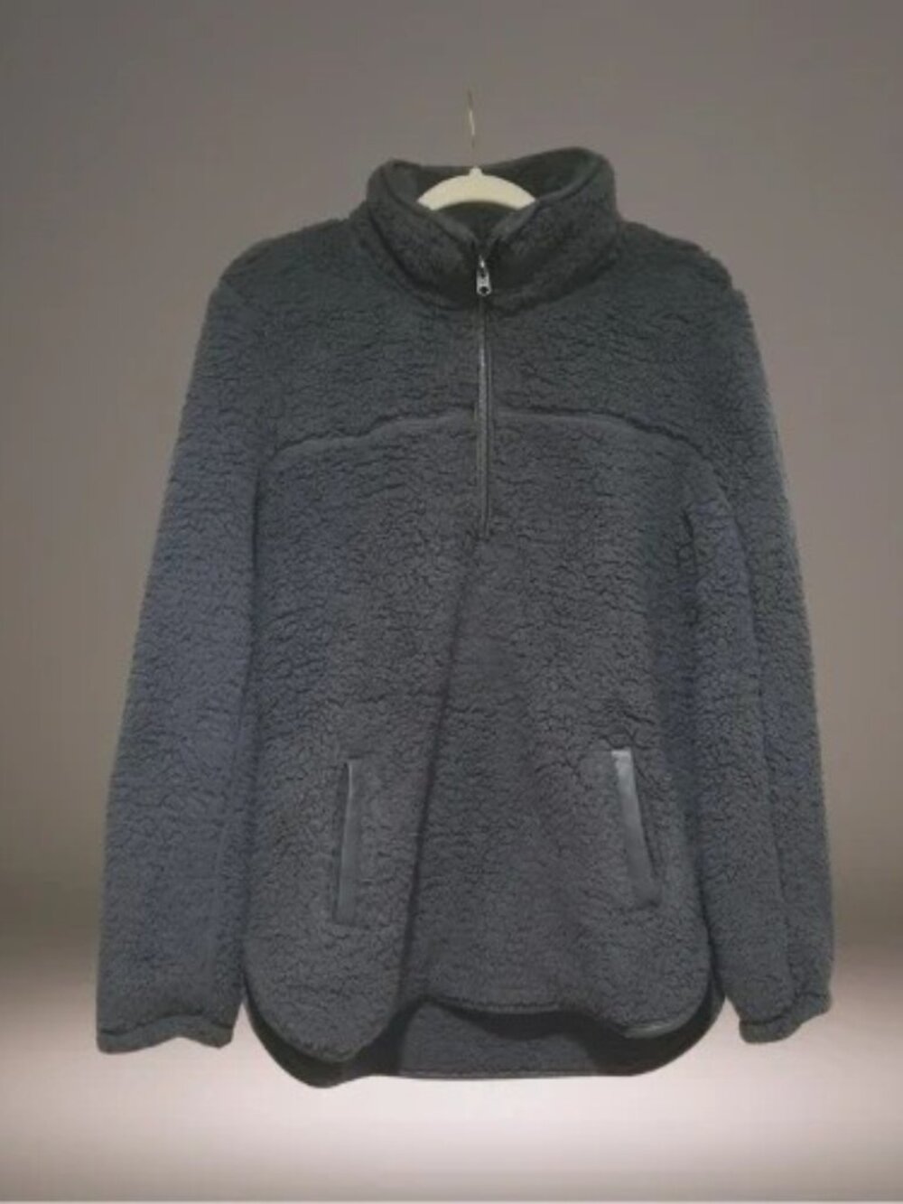 Abercrombie & Fitch Soft A&F Sherpa Fleece Jacket Womens Large Gray